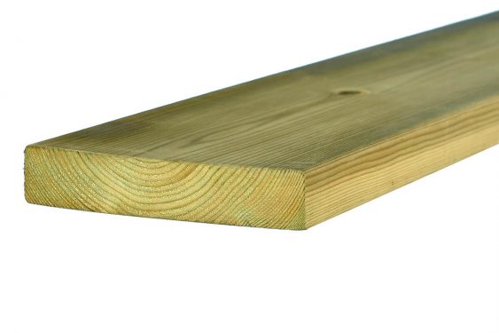 PAINEKYLLÄSTETTY LAUTA 28X95 VIHREÄ SILEÄ