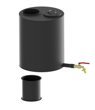 PIIPPUSÄILIÖ SCHIEDEL 22L MUSTA 115/120mm