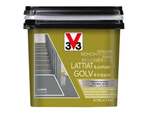 V33 KAAKELIMAALI LATTIA 750ML CARBON
