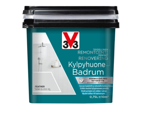 V33 KAAKELIMAALI SEINILLE 750ML FEATHER