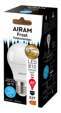 PAKKASLAMPPU  AIRAM 8,5W E27 840 LUMEN 4000K