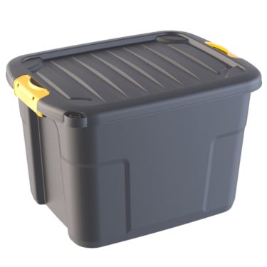 SÄILYTYSLAATIKKO 42L MUSTA KANNELLA