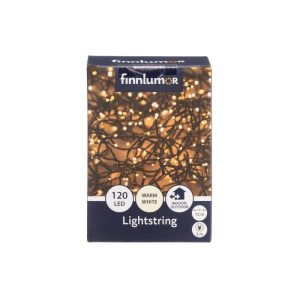 VALOKETJU 120LED LÄMMIN VALKOINEN