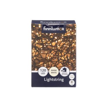 VALOKETJU 120LED LÄMMIN VALKOINEN