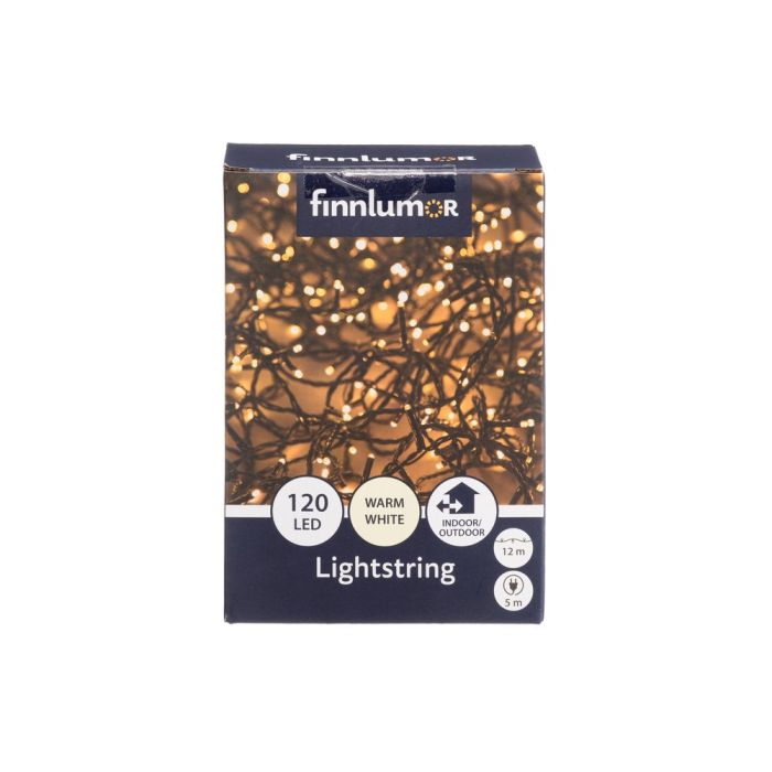 VALOKETJU 120LED LÄMMIN VALKOINEN